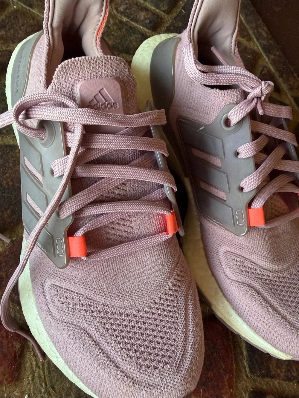 Adidas Ultraboost Youth Lavender Knit Running Shoes with Tabs